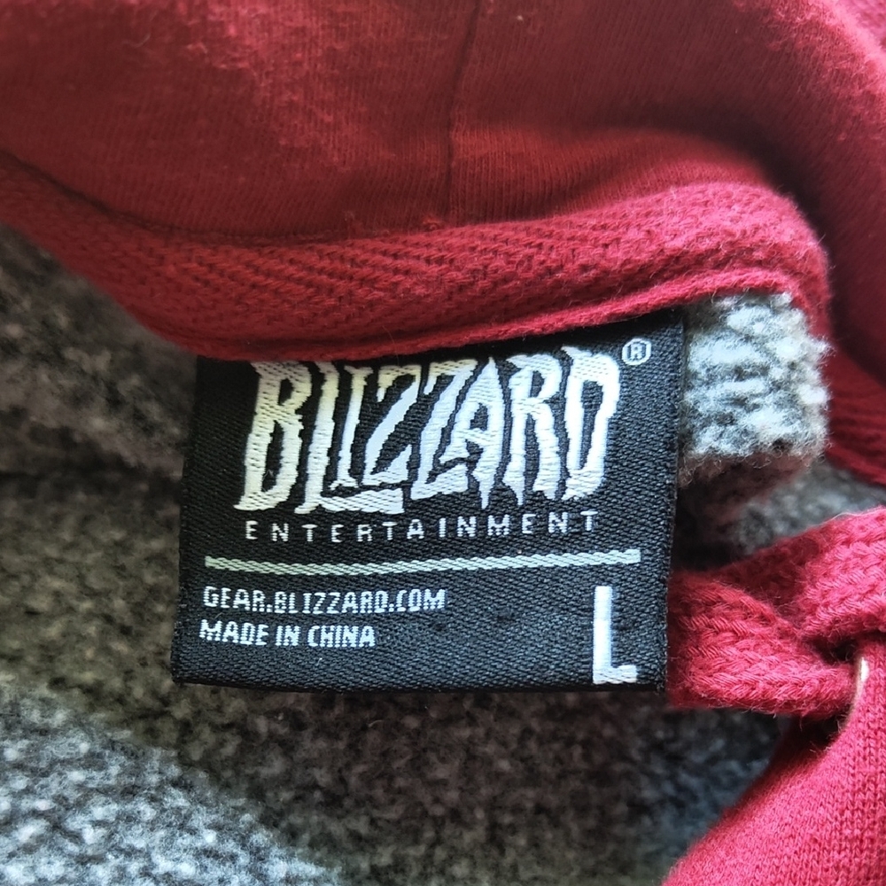 World Of Warcraft Red & Black Hoodie Blizzard 2019 Large - Picture 2 of 7